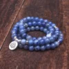 Natural Blue Aventurine Beads Mala Bracelet